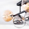 Chehalis Plafones, Luminarias esféricas Negro, 5 luces