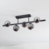 Chehalis Plafones, Luminarias esféricas Negro, 5 luces