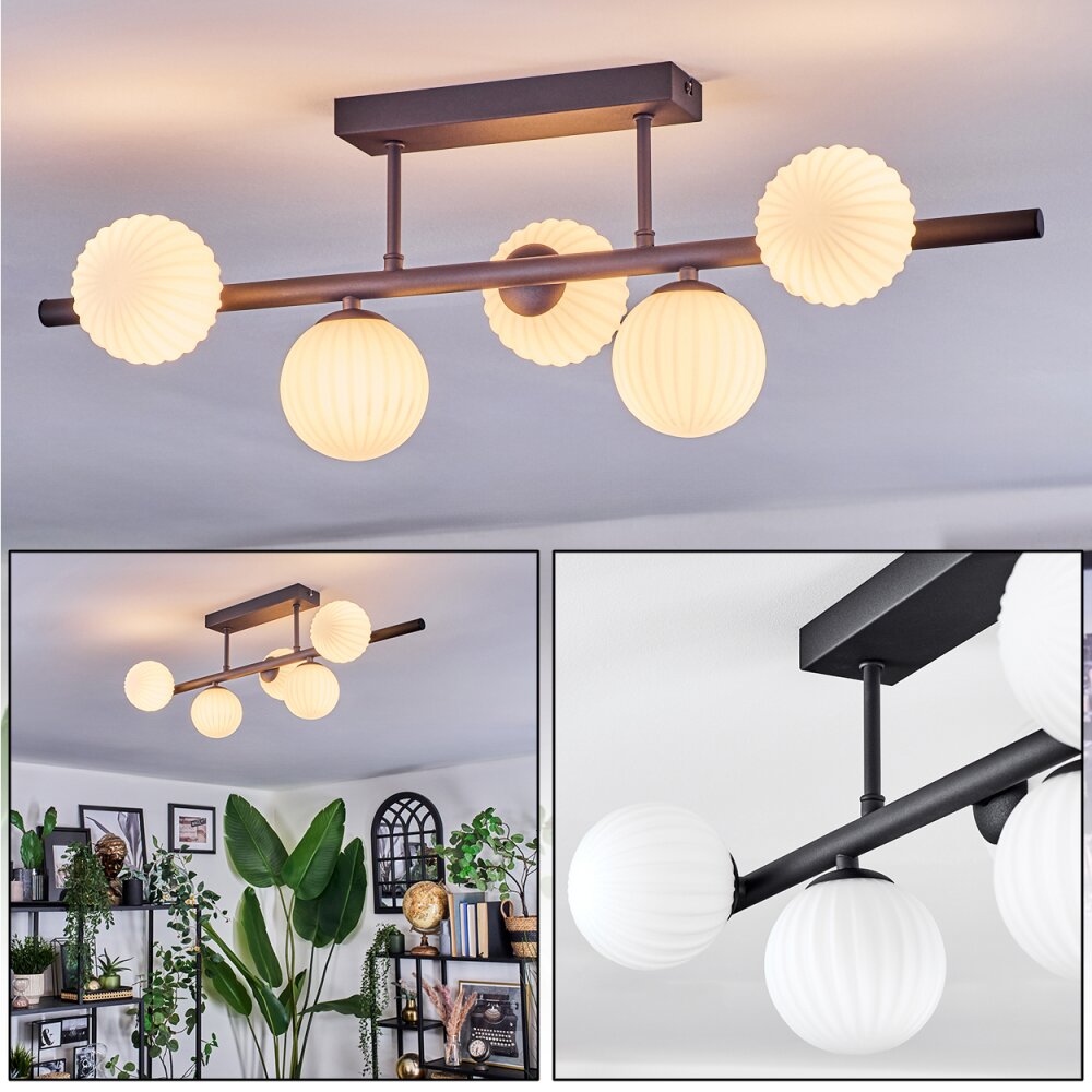 Chehalis Plafones, Luminarias esféricas Negro, 5 luces main product photo