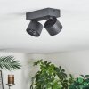 Narel Plafones, Spot techo LED Negro, 2 luces