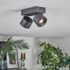 Narel Plafones, Spot techo LED Negro, 2 luces