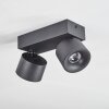 Narel Plafones, Spot techo LED Negro, 2 luces
