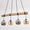 Koyoto Lámparas suspendidas, Luminarias esféricas, Lámparas colgantes Crudo, Negro, 4 luces