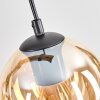 Koyoto Lámparas suspendidas, Luminarias esféricas, Lámparas colgantes Crudo, Negro, 4 luces