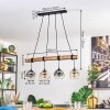 Ripoll Lámparas suspendidas, Luminarias esféricas, Lámparas colgantes Crudo, Negro, 4 luces