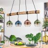 Koyoto Lámparas suspendidas, Luminarias esféricas, Lámparas colgantes Crudo, Negro, 4 luces