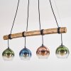 Koyoto Lámparas suspendidas, Luminarias esféricas, Lámparas colgantes Crudo, Negro, 4 luces