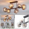 Koyoto Plafones, Luminarias esféricas Transparente, Ahumado, 6 luces