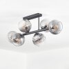 Koyoto Plafones, Luminarias esféricas Transparente, Ahumado, 6 luces