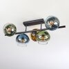 Koyoto Plafones, Luminarias esféricas Azul, dorado, Verde, Transparente, 5 luces