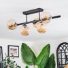 Chehalis Plafones, Luminarias esféricas Negro, 5 luces