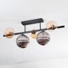 Chehalis Plafones, Luminarias esféricas Negro, 5 luces