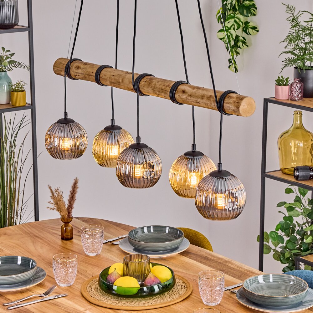 Ripoll Lámparas suspendidas, Luminarias esféricas, Lámparas colgantes Crudo, Negro, 5 luces main product photo