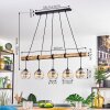 Koyoto Lámparas suspendidas, Luminarias esféricas, Lámparas colgantes Crudo, Negro, 5 luces