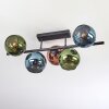 Koyoto Plafones, Luminarias esféricas Azul, Verde, Color cobre, 5 luces