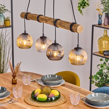 Ripoll Lámparas suspendidas, Luminarias esféricas, Lámparas colgantes Crudo, Negro, 4 luces