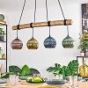 Koyoto Lámparas suspendidas, Luminarias esféricas, Lámparas colgantes Crudo, Negro, 4 luces