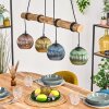 Koyoto Lámparas suspendidas, Luminarias esféricas, Lámparas colgantes Crudo, Negro, 4 luces