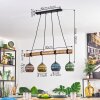 Koyoto Lámparas suspendidas, Luminarias esféricas, Lámparas colgantes Crudo, Negro, 4 luces