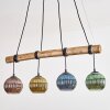 Koyoto Lámparas suspendidas, Luminarias esféricas, Lámparas colgantes Crudo, Negro, 4 luces