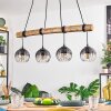 Koyoto Lámparas suspendidas, Luminarias esféricas, Lámparas colgantes Crudo, Negro, 4 luces