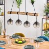 Koyoto Lámparas suspendidas, Luminarias esféricas, Lámparas colgantes Crudo, Negro, 4 luces