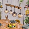Koyoto Lámparas suspendidas, Luminarias esféricas, Lámparas colgantes Crudo, Negro, 4 luces