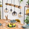Koyoto Lámparas suspendidas, Luminarias esféricas, Lámparas colgantes Crudo, Negro, 4 luces