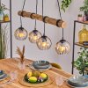 Koyoto Lámparas suspendidas, Luminarias esféricas, Lámparas colgantes Crudo, Negro, 4 luces