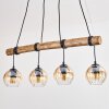 Koyoto Lámparas suspendidas, Luminarias esféricas, Lámparas colgantes Crudo, Negro, 4 luces