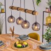 Koyoto Lámparas suspendidas, Luminarias esféricas, Lámparas colgantes Crudo, Negro, 4 luces