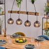 Koyoto Lámparas suspendidas, Luminarias esféricas, Lámparas colgantes Crudo, Negro, 4 luces