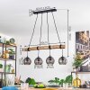 Koyoto Lámparas suspendidas, Luminarias esféricas, Lámparas colgantes Crudo, Negro, 4 luces