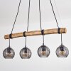 Koyoto Lámparas suspendidas, Luminarias esféricas, Lámparas colgantes Crudo, Negro, 4 luces
