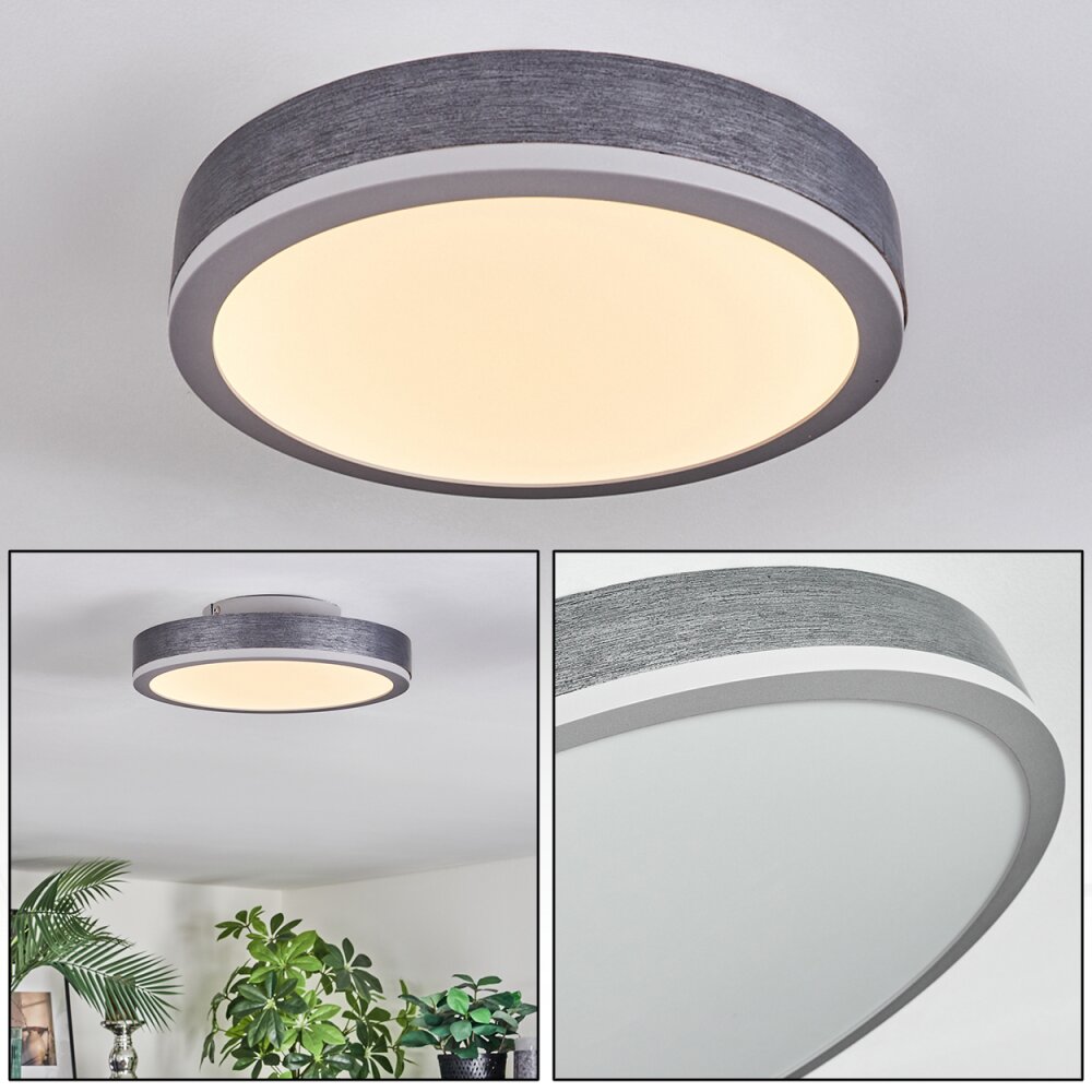 Salmi Plafones, Panel LED Gris, Plata, 1 luz main product photo
