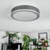 Salmi Plafones, Panel LED Gris, Plata, 1 luz