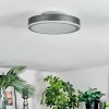 Salmi Plafones, Panel LED Gris, Plata, 1 luz