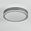 Salmi Plafones, Panel LED Gris, Plata, 1 luz