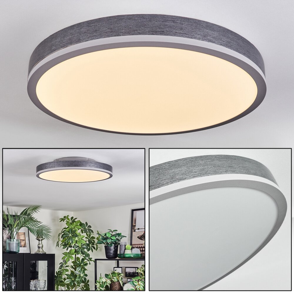 Salmi Plafones, Panel LED Gris, Plata, 1 luz main product photo