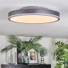 Salmi Plafones, Panel LED Gris, Plata, 1 luz
