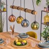 Koyoto Lámparas suspendidas, Luminarias esféricas, Lámparas colgantes Crudo, Negro, 4 luces