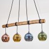 Koyoto Lámparas suspendidas, Luminarias esféricas, Lámparas colgantes Crudo, Negro, 4 luces
