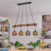Koyoto Lámparas suspendidas, Luminarias esféricas, Lámparas colgantes Crudo, Negro, 4 luces