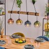 Koyoto Lámparas suspendidas, Luminarias esféricas, Lámparas colgantes Crudo, Negro, 4 luces