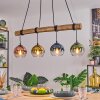 Koyoto Lámparas suspendidas, Luminarias esféricas, Lámparas colgantes Crudo, Negro, 4 luces