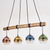Koyoto Lámparas suspendidas, Luminarias esféricas, Lámparas colgantes Crudo, Negro, 4 luces