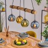 Koyoto Lámparas suspendidas, Luminarias esféricas, Lámparas colgantes Crudo, Negro, 4 luces