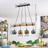 Koyoto Lámparas suspendidas, Luminarias esféricas, Lámparas colgantes Crudo, Negro, 4 luces