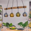 Koyoto Lámparas suspendidas, Luminarias esféricas, Lámparas colgantes Crudo, Negro, 4 luces