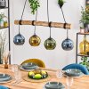 Koyoto Lámparas suspendidas, Luminarias esféricas, Lámparas colgantes Crudo, Negro, 4 luces